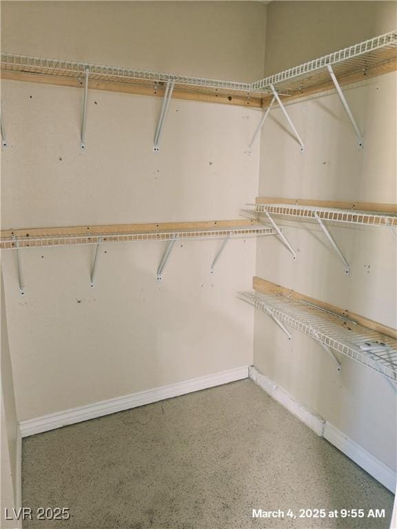 view of walk in closet