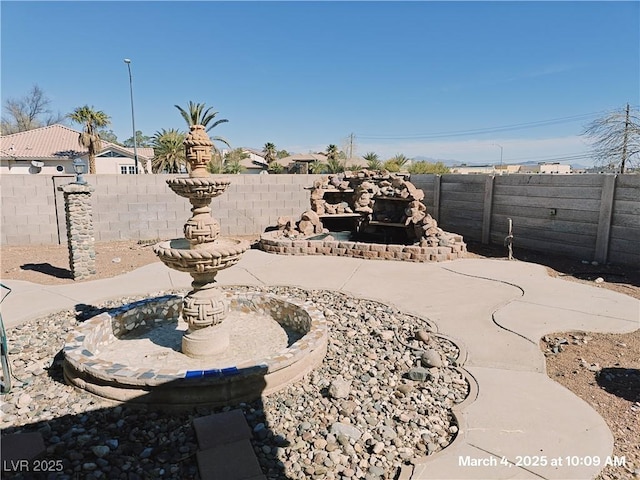 view of patio / terrace with a fenced backyard