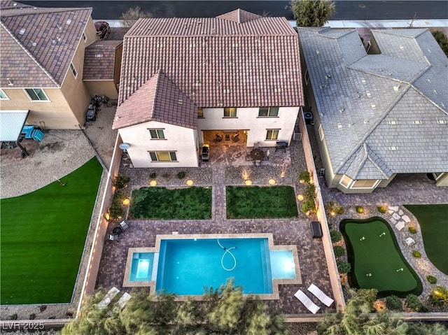 birds eye view of property