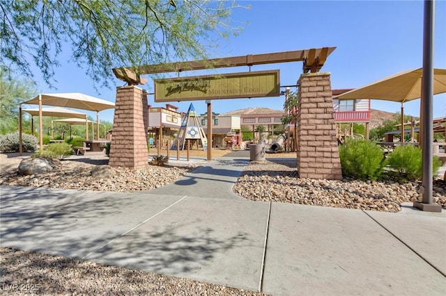 view of patio / terrace with playground community