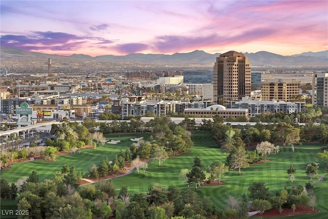 exterior space featuring a view of city and a mountain view