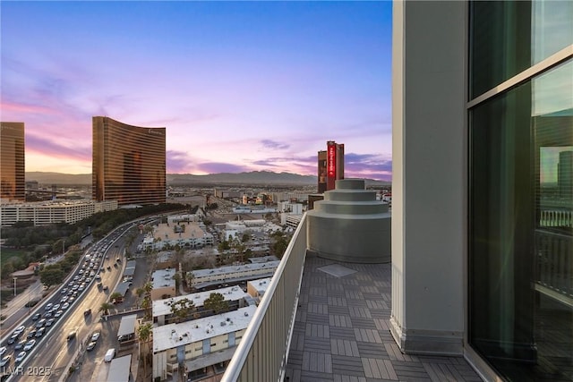 balcony featuring a view of city