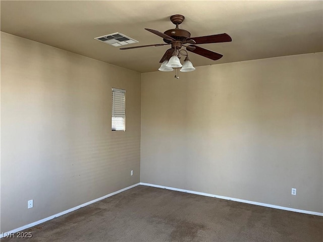 2461 Brooklyn Bridge St, Las Vegas, NV 89135 - empty room with a ceiling fan and dark colored carpet