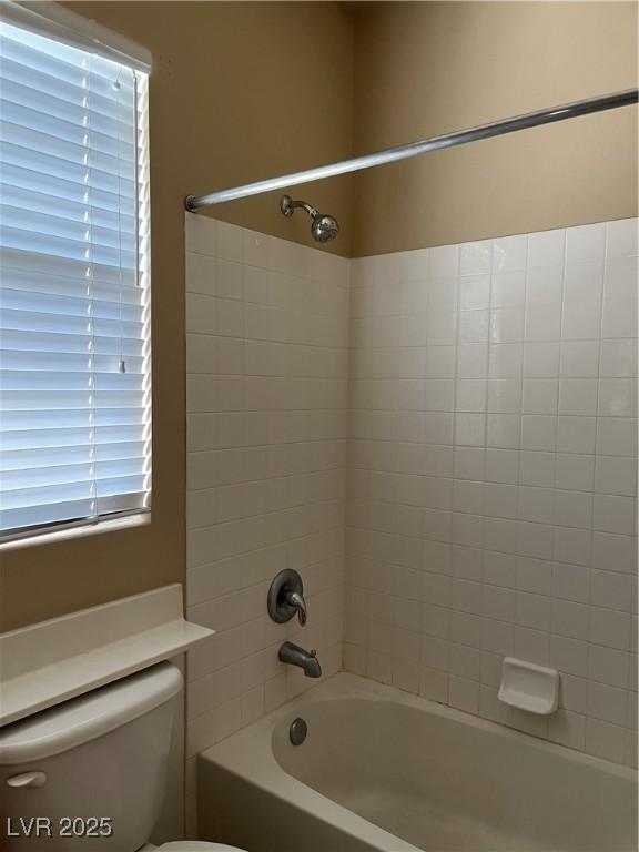 2461 Brooklyn Bridge St, Las Vegas, NV 89135 - bathroom with plenty of natural light, toilet, and shower / tub combination
