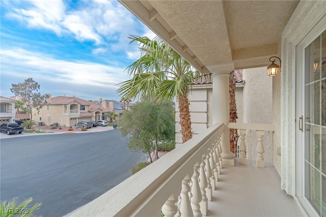 balcony with a residential view