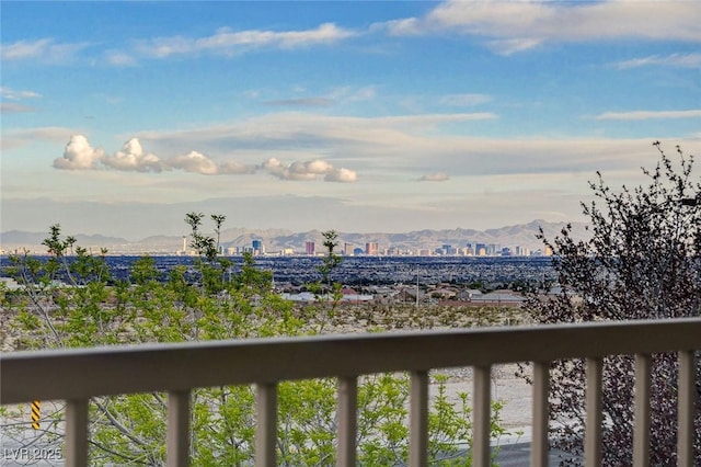 view of water feature featuring a mountain view