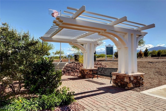 view of patio / terrace with a pergola