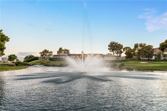 view of water feature