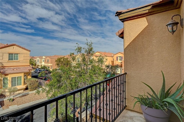 balcony with a residential view