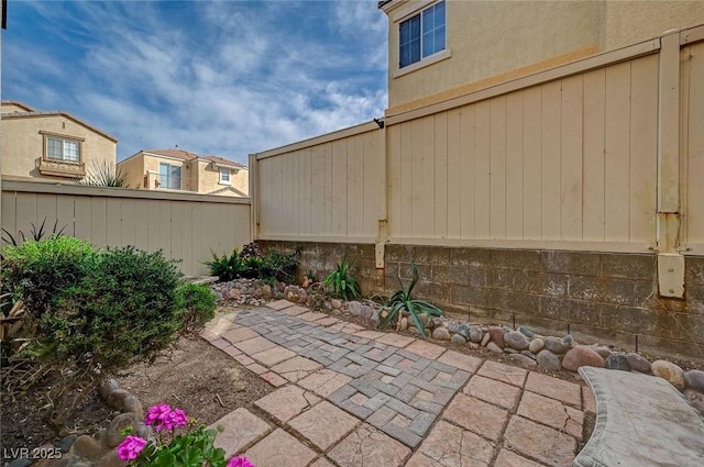 view of patio featuring fence private yard