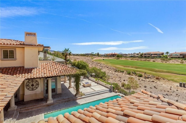 exterior space with view of golf course