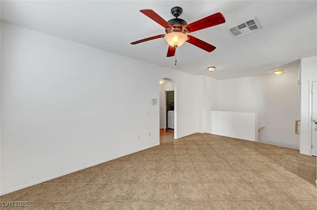 4020 Smokey Fog Ave Unit 201, North Las Vegas, NV 89081 - spare room with arched walkways and ceiling fan