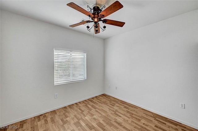 4020 Smokey Fog Ave Unit 201, North Las Vegas, NV 89081 - empty room featuring ceiling fan, light wood-type flooring, and baseboards