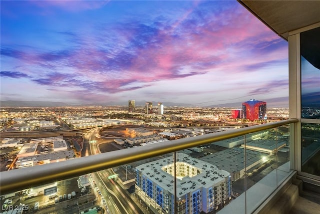 balcony with a city view