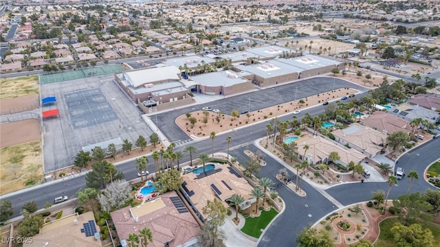 bird's eye view with a residential view