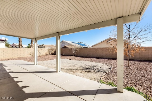 view of patio with a fenced backyard