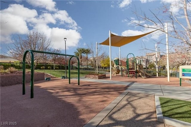 view of community jungle gym