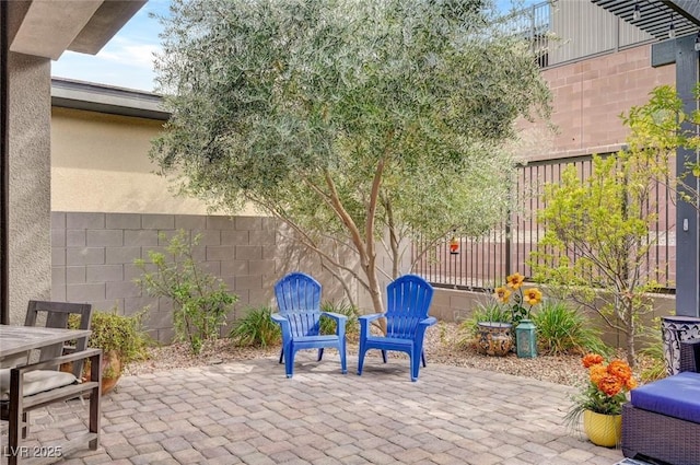 view of patio / terrace featuring a fenced backyard