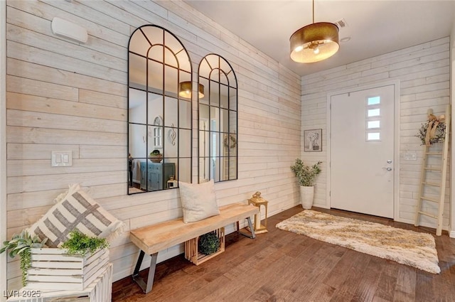 entrance foyer with wood finished floors