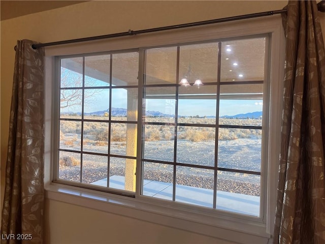 interior details with a mountain view