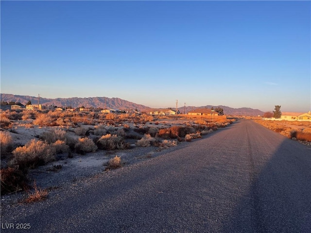 view of street featuring a mountain view