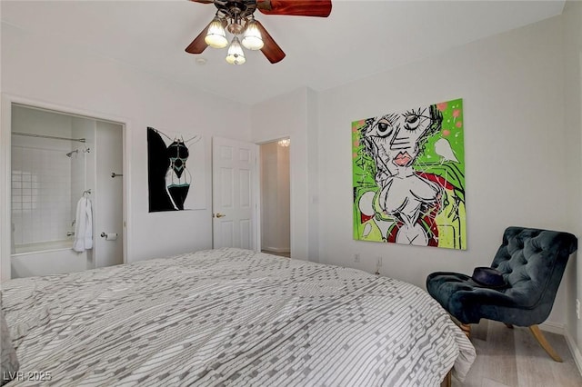 bedroom with ceiling fan