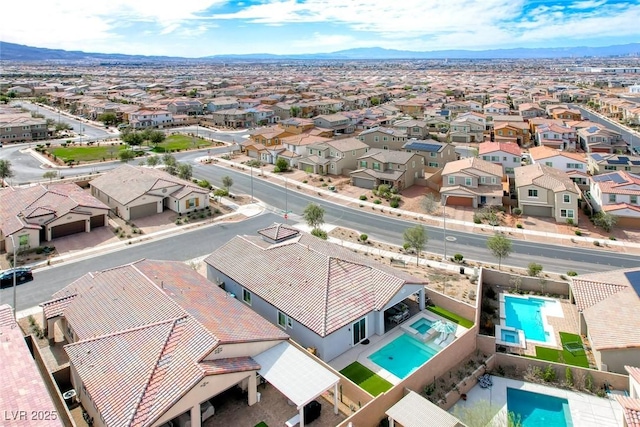 bird's eye view with a residential view