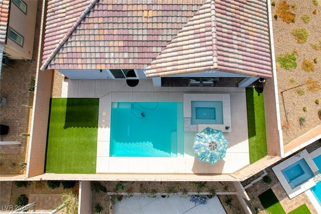 birds eye view of property