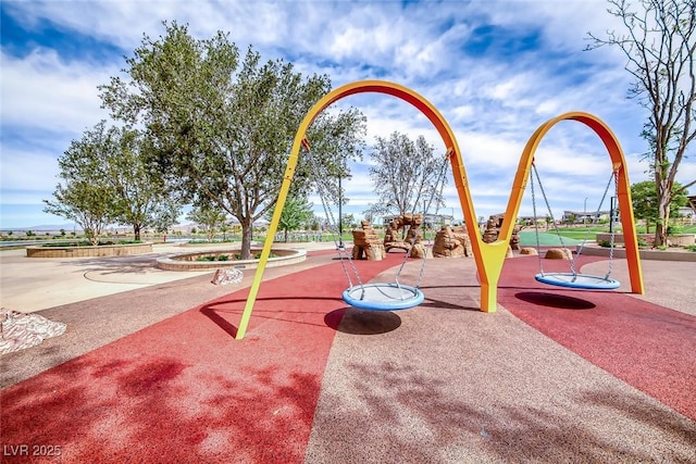 view of jungle gym