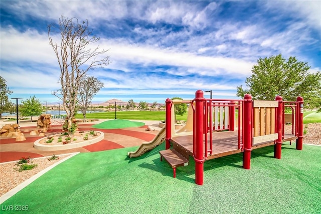 view of community jungle gym