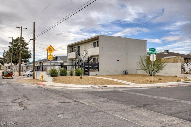 exterior space featuring fence