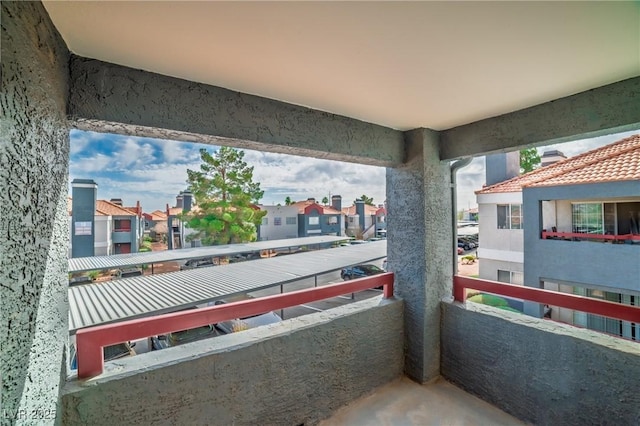 balcony with a residential view