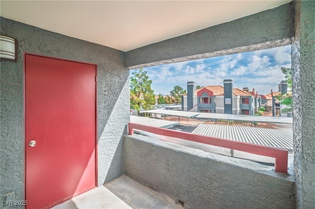 balcony with a residential view