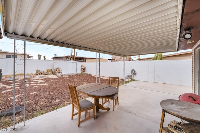 view of patio / terrace with a fenced backyard