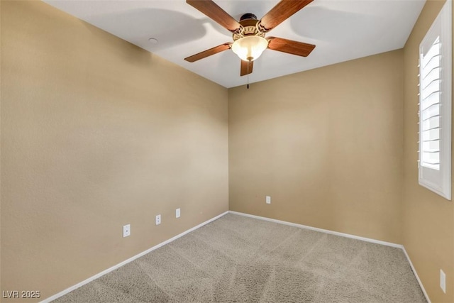 unfurnished room featuring plenty of natural light, baseboards, and carpet flooring