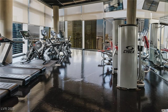 view of exercise room