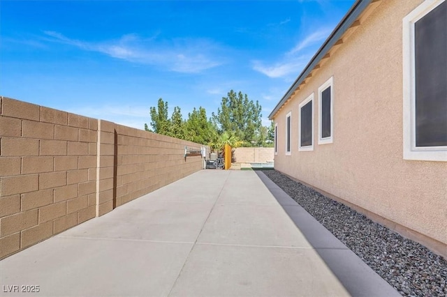 view of patio / terrace featuring a fenced backyard