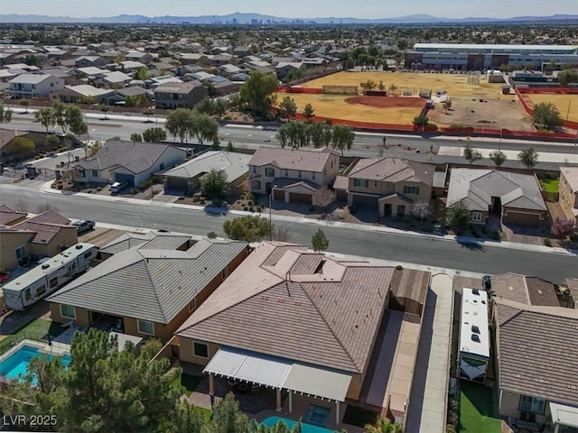 drone / aerial view featuring a residential view