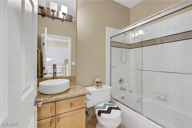 8925 Rio Verde Ave, Las Vegas, NV 89147 - full bathroom with toilet, combined bath / shower with glass door, and vanity