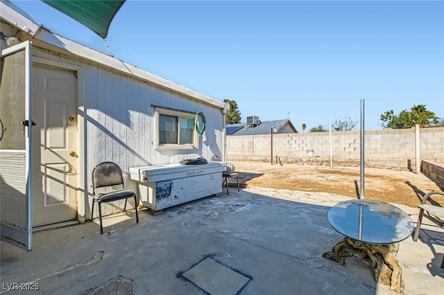 view of patio / terrace featuring a fenced backyard