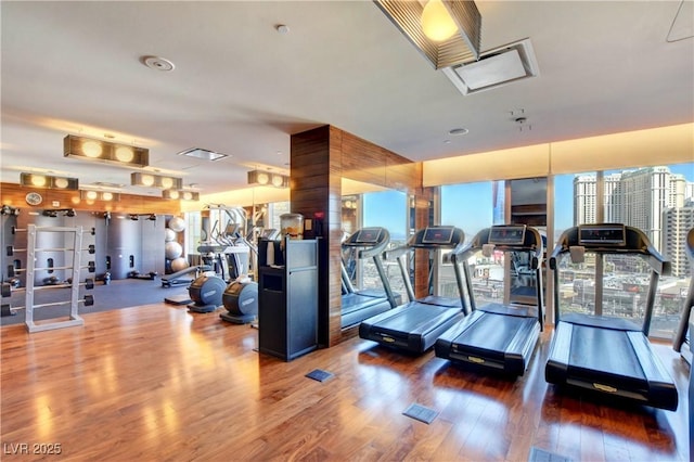 3750 Las Vegas Blvd Unit 2711, Las Vegas, NV 89158 - gym featuring wood finished floors