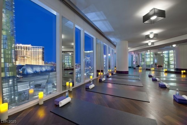 3750 Las Vegas Blvd Unit 2711, Las Vegas, NV 89158 - gym featuring wood finished floors