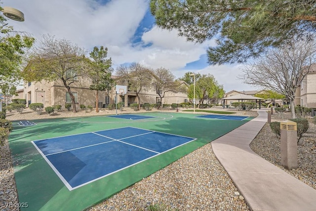 view of community with community basketball court and a residential view