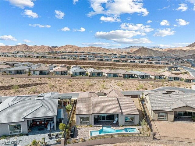 view of mountain feature with a residential view