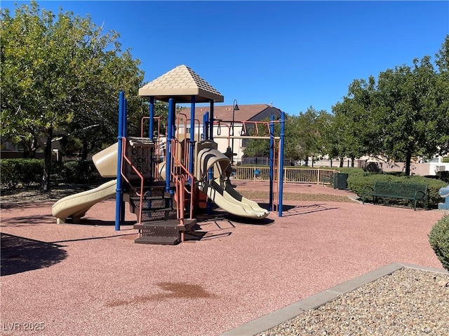 community playground with fence