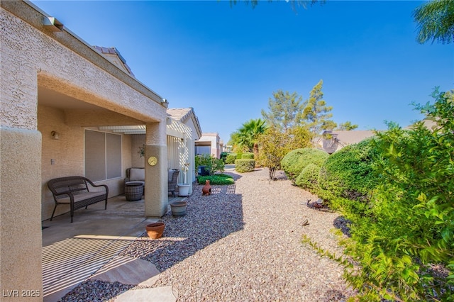 view of yard with a patio area