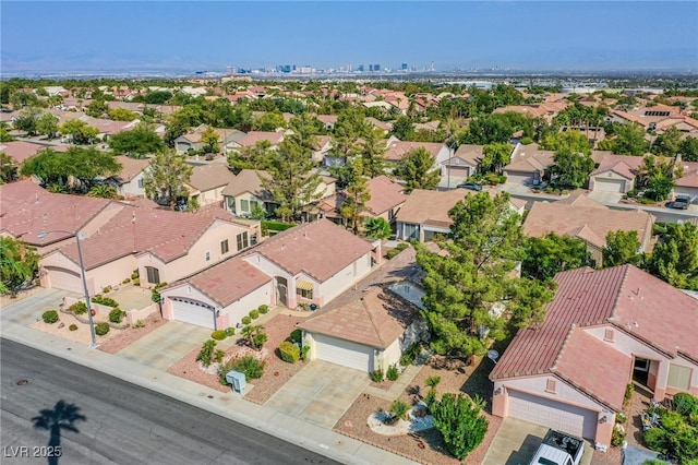 drone / aerial view with a residential view