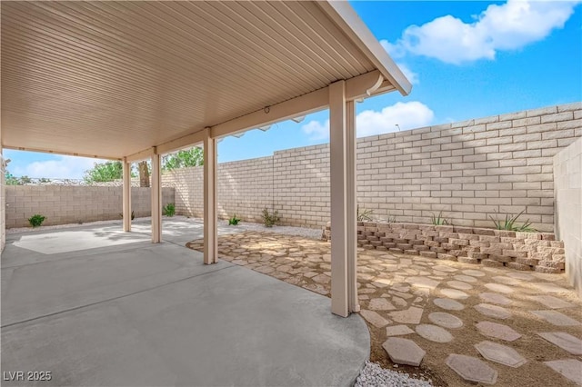 view of patio / terrace with a fenced backyard