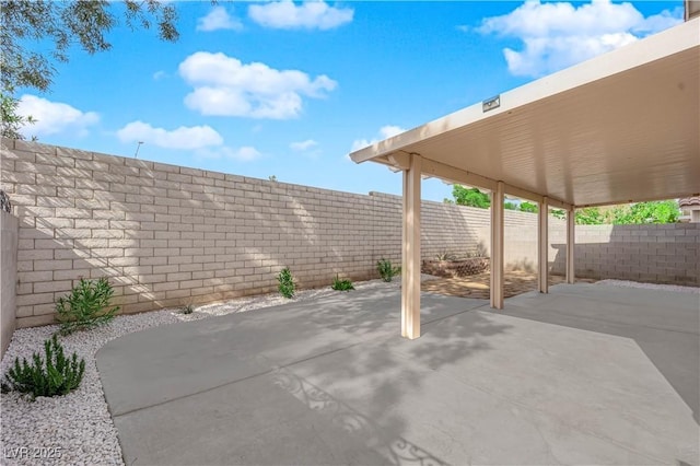 view of patio / terrace with a fenced backyard