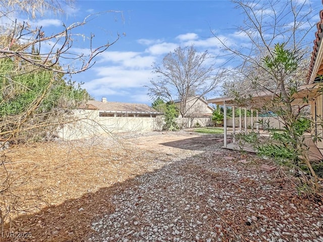 view of yard featuring a fenced backyard and a patio